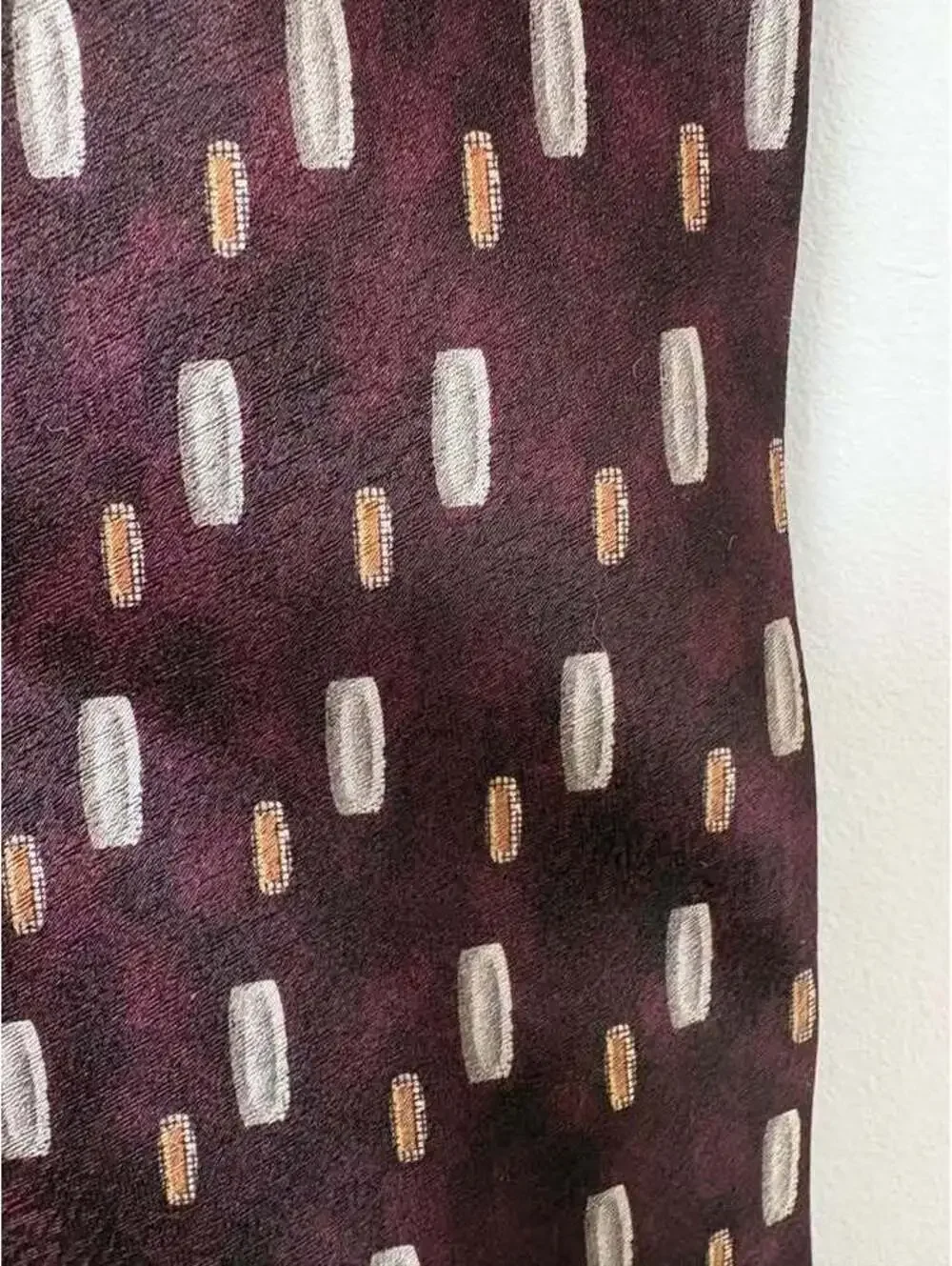 Vintage Pierre Cardin Silk Necktie with Geometric Pattern